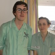 Apprentice Matthew Wright with activities co-ordinator Danni Whitehouse