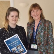 Apprentice Hannah Long (left) and Honey Morris of Yeovil College